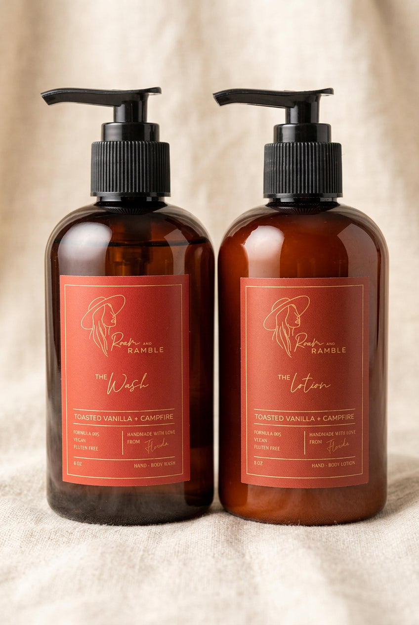 Toasted Vanilla + Campfire Body Care Duo