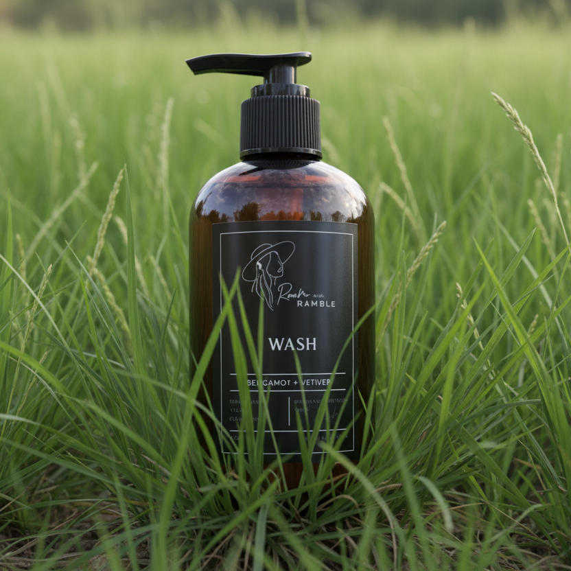 Bergamot + Vetiver Organic Hand & Body Wash 8 oz