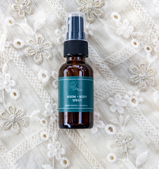 Amber Woods and Bourbon Travel Size Room and Body Spray