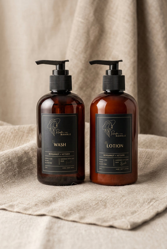 Bergamot + Vetiver Body Care Duo