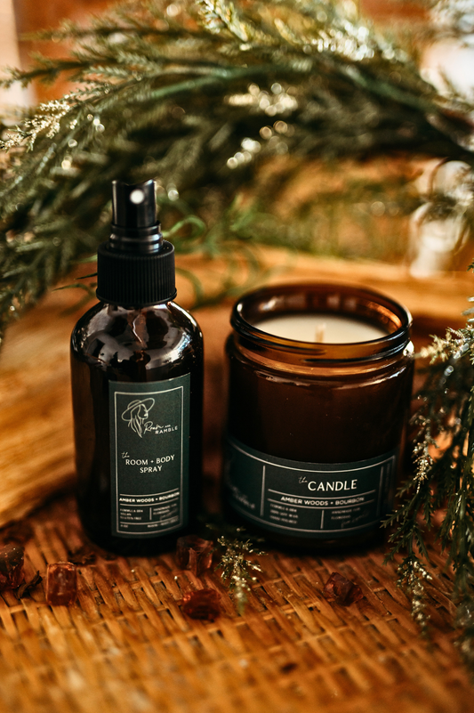 Amber Woods + Bourbon Home Fragrance Duo