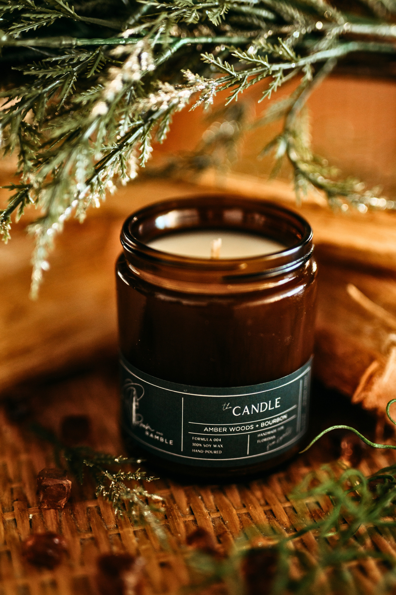 Amber Woods + Bourbon Home Fragrance Duo