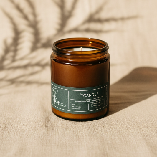 Amber Woods + Bourbon 50 HR Candle