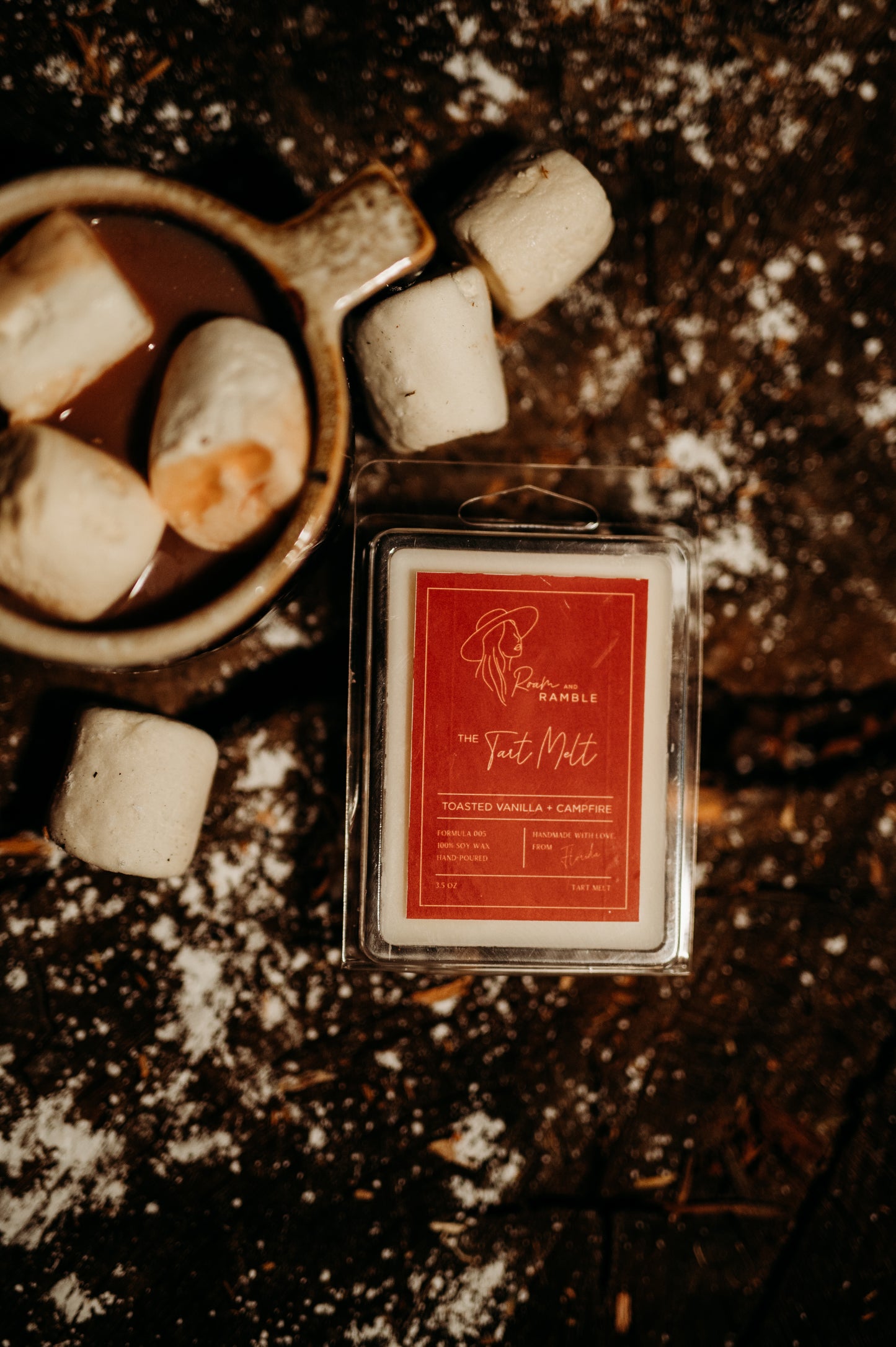 Toasted Vanilla + Campfire Wax Melt – Cozy Smoky Sweet Home Fragrance