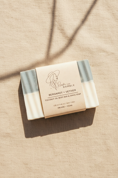 Bergamot + Vetiver Body Bar and Shave Soap