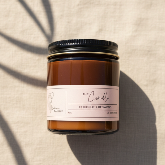 Coconut + Redwood 20HR Soy Candle – Warm, Woody, and Refreshing