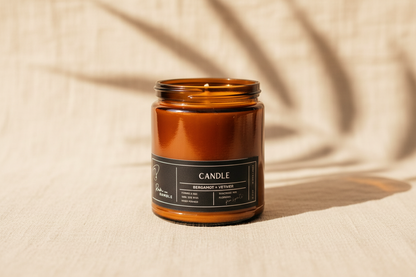 Bergamot + Vetiver 50 Hr Candle – Fresh, Crisp, and Grounding