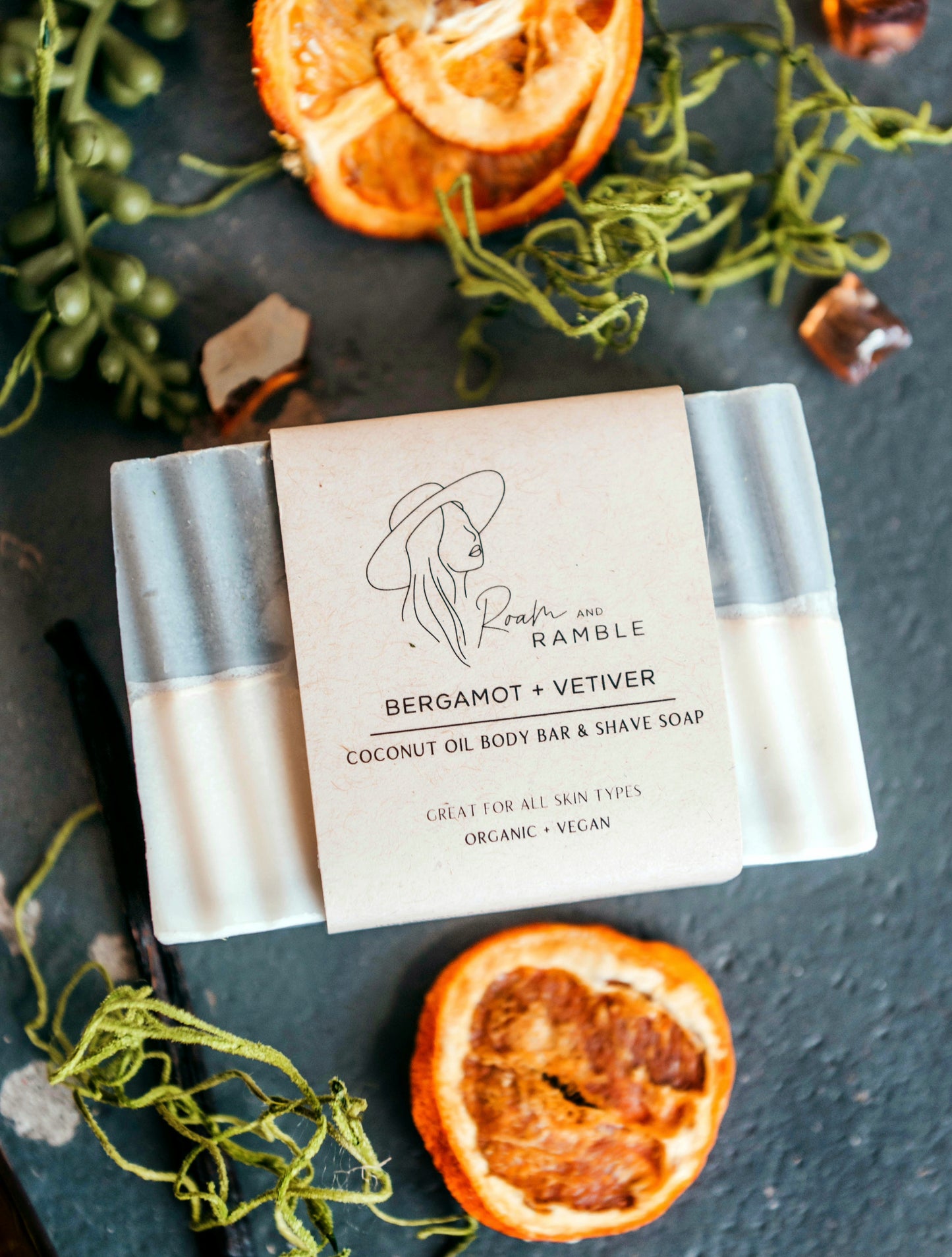 Bergamot + Vetiver Body Bar and Shave Soap